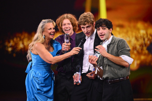 Das junge Ensemble von "Chabos" - Förderpreis für Nico Marischka, Jonathan Kriener, Arsseni Bultmann, Loran Alhasan